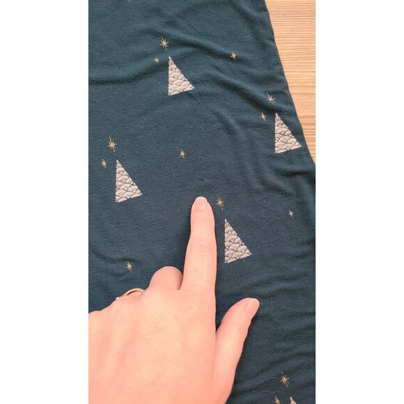 Soma Pants Womens XS Christmas Xmas Tree Print Soft Pajama Pants Teal Blue - Picture 2 of 9